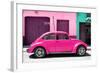 ¡Viva Mexico! Collection - The Deep Pink Beetle Car-Philippe Hugonnard-Framed Photographic Print