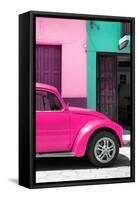 ¡Viva Mexico! Collection - The Deep Pink Beetle-Philippe Hugonnard-Framed Stretched Canvas