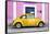 ¡Viva Mexico! Collection - The Gold VW Beetle Car with Light Pink Street Wall-Philippe Hugonnard-Framed Stretched Canvas