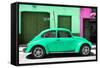 ¡Viva Mexico! Collection - The Green Beetle Car-Philippe Hugonnard-Framed Stretched Canvas