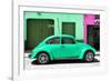 ¡Viva Mexico! Collection - The Green Beetle Car-Philippe Hugonnard-Framed Photographic Print