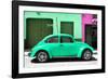 ¡Viva Mexico! Collection - The Green Beetle Car-Philippe Hugonnard-Framed Photographic Print