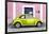 ¡Viva Mexico! Collection - The Lime Green VW Beetle Car with Light Pink Street Wall-Philippe Hugonnard-Framed Photographic Print