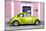¡Viva Mexico! Collection - The Lime Green VW Beetle Car with Light Pink Street Wall-Philippe Hugonnard-Mounted Photographic Print