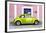 ¡Viva Mexico! Collection - The Lime Green VW Beetle Car with Light Pink Street Wall-Philippe Hugonnard-Framed Photographic Print