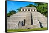 ¡Viva Mexico! Collection - The Mayan Temple of Inscriptions - Palenque-Philippe Hugonnard-Framed Stretched Canvas