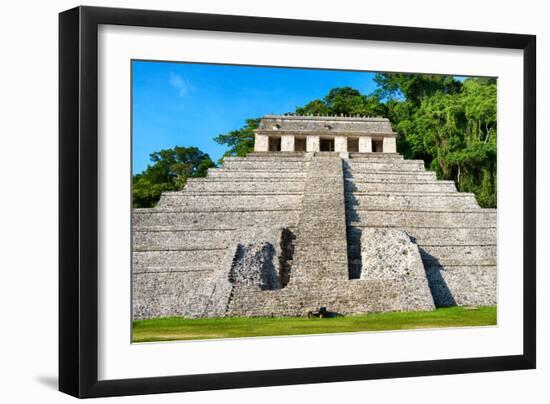 ¡Viva Mexico! Collection - The Mayan Temple of Inscriptions - Palenque-Philippe Hugonnard-Framed Photographic Print