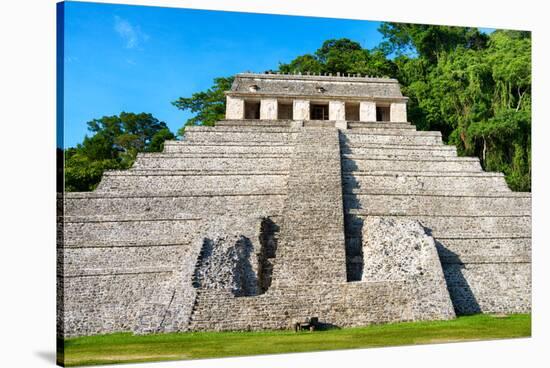 ¡Viva Mexico! Collection - The Mayan Temple of Inscriptions - Palenque-Philippe Hugonnard-Stretched Canvas