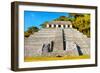 ¡Viva Mexico! Collection - The Mayan Temple of Inscriptions with Fall Colors - Palenque-Philippe Hugonnard-Framed Photographic Print