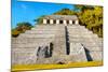 ¡Viva Mexico! Collection - The Mayan Temple of Inscriptions with Fall Colors - Palenque-Philippe Hugonnard-Mounted Photographic Print