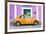 ¡Viva Mexico! Collection - The Orange VW Beetle Car with Mauve Street Wall-Philippe Hugonnard-Framed Photographic Print