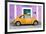 ¡Viva Mexico! Collection - The Orange VW Beetle Car with Mauve Street Wall-Philippe Hugonnard-Framed Photographic Print