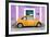 ¡Viva Mexico! Collection - The Orange VW Beetle Car with Mauve Street Wall-Philippe Hugonnard-Framed Photographic Print