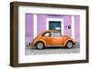 ¡Viva Mexico! Collection - The Orange VW Beetle Car with Thistle Street Wall-Philippe Hugonnard-Framed Photographic Print