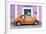 ¡Viva Mexico! Collection - The Orange VW Beetle Car with Thistle Street Wall-Philippe Hugonnard-Framed Photographic Print