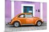 ¡Viva Mexico! Collection - The Orange VW Beetle Car with Thistle Street Wall-Philippe Hugonnard-Mounted Photographic Print