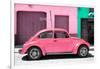 ¡Viva Mexico! Collection - The Pink Beetle Car-Philippe Hugonnard-Framed Photographic Print