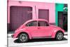 ¡Viva Mexico! Collection - The Pink Beetle Car-Philippe Hugonnard-Stretched Canvas