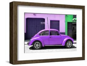 ¡Viva Mexico! Collection - The Purple Beetle Car-Philippe Hugonnard-Framed Photographic Print