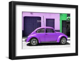 ¡Viva Mexico! Collection - The Purple Beetle Car-Philippe Hugonnard-Framed Photographic Print