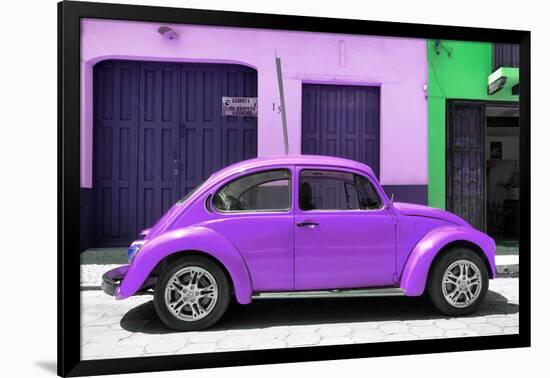 ¡Viva Mexico! Collection - The Purple Beetle Car-Philippe Hugonnard-Framed Photographic Print