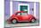 ¡Viva Mexico! Collection - The Red VW Beetle Car with Purple Street Wall-Philippe Hugonnard-Mounted Photographic Print