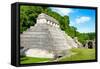 ¡Viva Mexico! Collection - The Temple of the Inscription - Palenque-Philippe Hugonnard-Framed Stretched Canvas