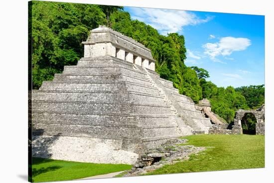 ¡Viva Mexico! Collection - The Temple of the Inscription - Palenque-Philippe Hugonnard-Stretched Canvas