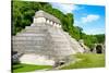 ¡Viva Mexico! Collection - The Temple of the Inscription - Palenque-Philippe Hugonnard-Stretched Canvas