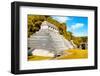 ¡Viva Mexico! Collection - The Temple of the Inscription with Fall Colors - Palenque-Philippe Hugonnard-Framed Photographic Print