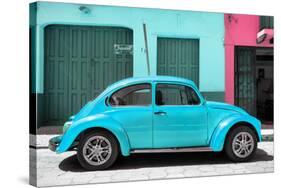 ¡Viva Mexico! Collection - The Turquoise Beetle Car-Philippe Hugonnard-Stretched Canvas