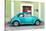 ?Viva Mexico! Collection - The Turquoise VW Beetle Car with Lime Green Street Wall-Philippe Hugonnard-Stretched Canvas