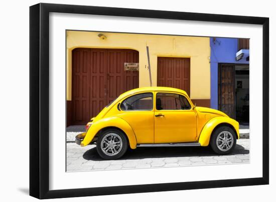 ¡Viva Mexico! Collection - The Yellow Beetle Car-Philippe Hugonnard-Framed Premium Photographic Print