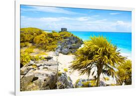 ¡Viva Mexico! Collection - Tulum Ruins along Caribbean Coastline I-Philippe Hugonnard-Framed Photographic Print