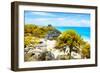 ¡Viva Mexico! Collection - Tulum Ruins along Caribbean Coastline I-Philippe Hugonnard-Framed Photographic Print