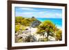 ¡Viva Mexico! Collection - Tulum Ruins along Caribbean Coastline I-Philippe Hugonnard-Framed Photographic Print