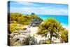 ¡Viva Mexico! Collection - Tulum Ruins along Caribbean Coastline I-Philippe Hugonnard-Stretched Canvas