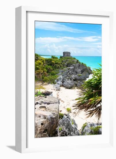 ¡Viva Mexico! Collection - Tulum Ruins along Caribbean Coastline II-Philippe Hugonnard-Framed Photographic Print