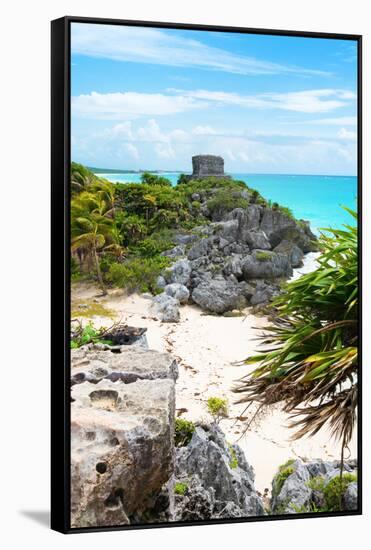 ¡Viva Mexico! Collection - Tulum Ruins along Caribbean Coastline II-Philippe Hugonnard-Framed Stretched Canvas