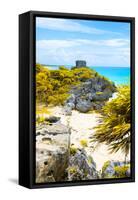 ¡Viva Mexico! Collection - Tulum Ruins along Caribbean Coastline III-Philippe Hugonnard-Framed Stretched Canvas