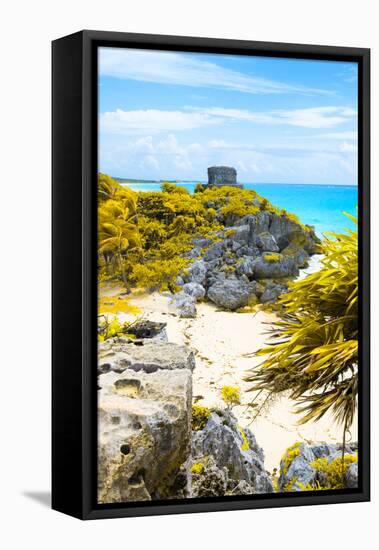 ¡Viva Mexico! Collection - Tulum Ruins along Caribbean Coastline III-Philippe Hugonnard-Framed Stretched Canvas