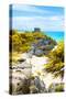 ¡Viva Mexico! Collection - Tulum Ruins along Caribbean Coastline III-Philippe Hugonnard-Stretched Canvas