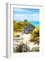 ¡Viva Mexico! Collection - Tulum Ruins along Caribbean Coastline III-Philippe Hugonnard-Framed Photographic Print