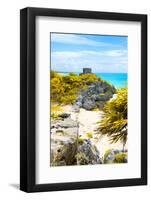 ¡Viva Mexico! Collection - Tulum Ruins along Caribbean Coastline III-Philippe Hugonnard-Framed Photographic Print