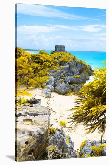 ¡Viva Mexico! Collection - Tulum Ruins along Caribbean Coastline III-Philippe Hugonnard-Stretched Canvas