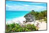 ¡Viva Mexico! Collection - Tulum Ruins along Caribbean Coastline IV-Philippe Hugonnard-Mounted Premium Photographic Print