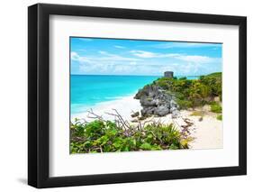 ¡Viva Mexico! Collection - Tulum Ruins along Caribbean Coastline IV-Philippe Hugonnard-Framed Photographic Print
