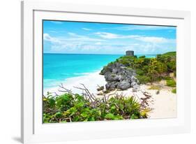 ¡Viva Mexico! Collection - Tulum Ruins along Caribbean Coastline IV-Philippe Hugonnard-Framed Photographic Print