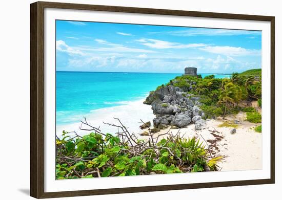 ¡Viva Mexico! Collection - Tulum Ruins along Caribbean Coastline IV-Philippe Hugonnard-Framed Photographic Print