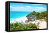 ¡Viva Mexico! Collection - Tulum Ruins along Caribbean Coastline IV-Philippe Hugonnard-Framed Stretched Canvas